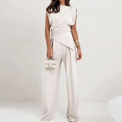 Amelisse | Elegantes Zweiteiliges Set mit Asymmetrischer Drapierung