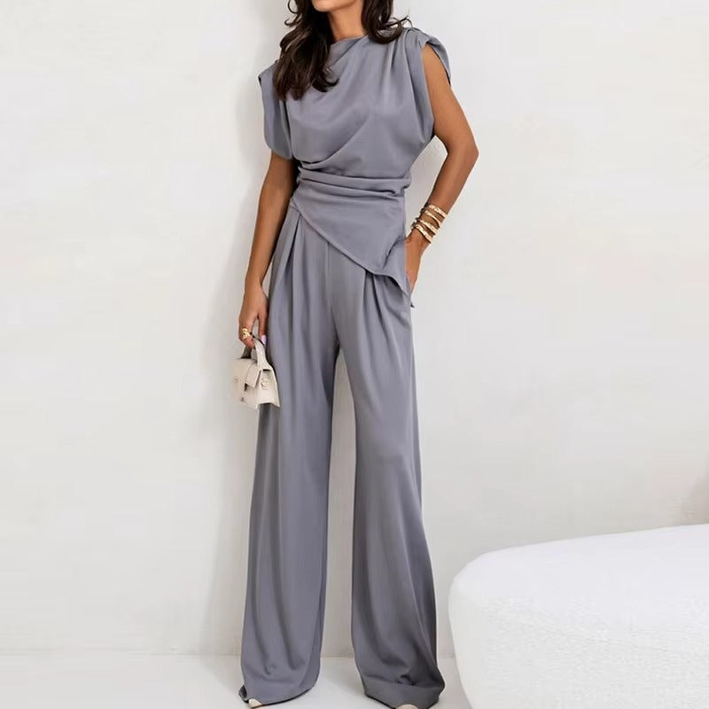 Amelisse | Elegantes Zweiteiliges Set mit Asymmetrischer Drapierung