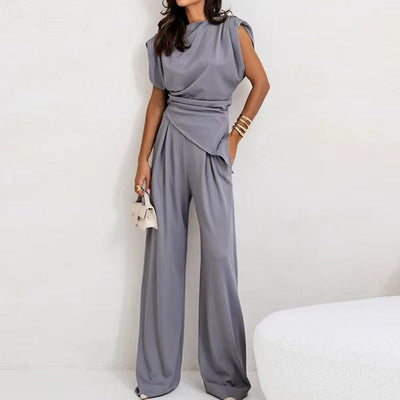 Amelisse | Elegantes Zweiteiliges Set mit Asymmetrischer Drapierung