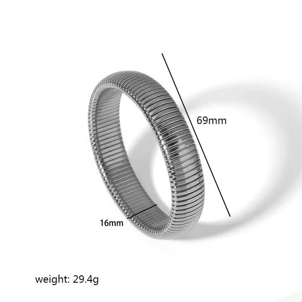 Glow Snake | Brede Snake Armband in Gold oder Silber – 8 bis 16 mm