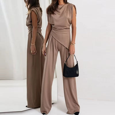 Amelisse | Elegantes Zweiteiliges Set mit Asymmetrischer Drapierung