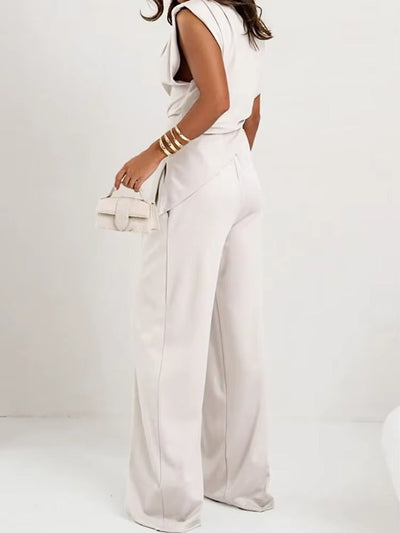 Amelisse | Elegantes Zweiteiliges Set mit Asymmetrischer Drapierung