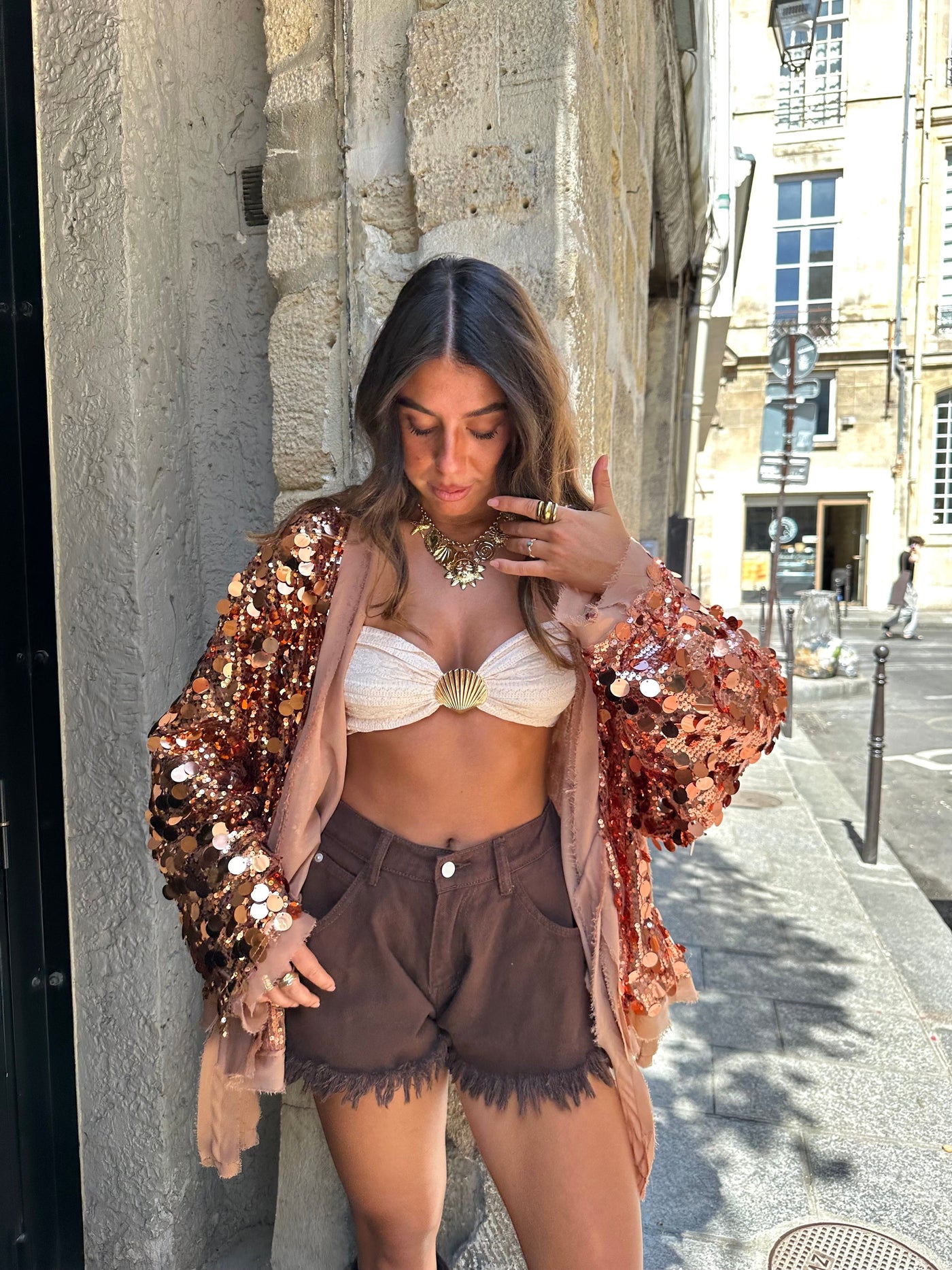Noreva | Pailletten-Kimono für Sommer- und Herbststyling