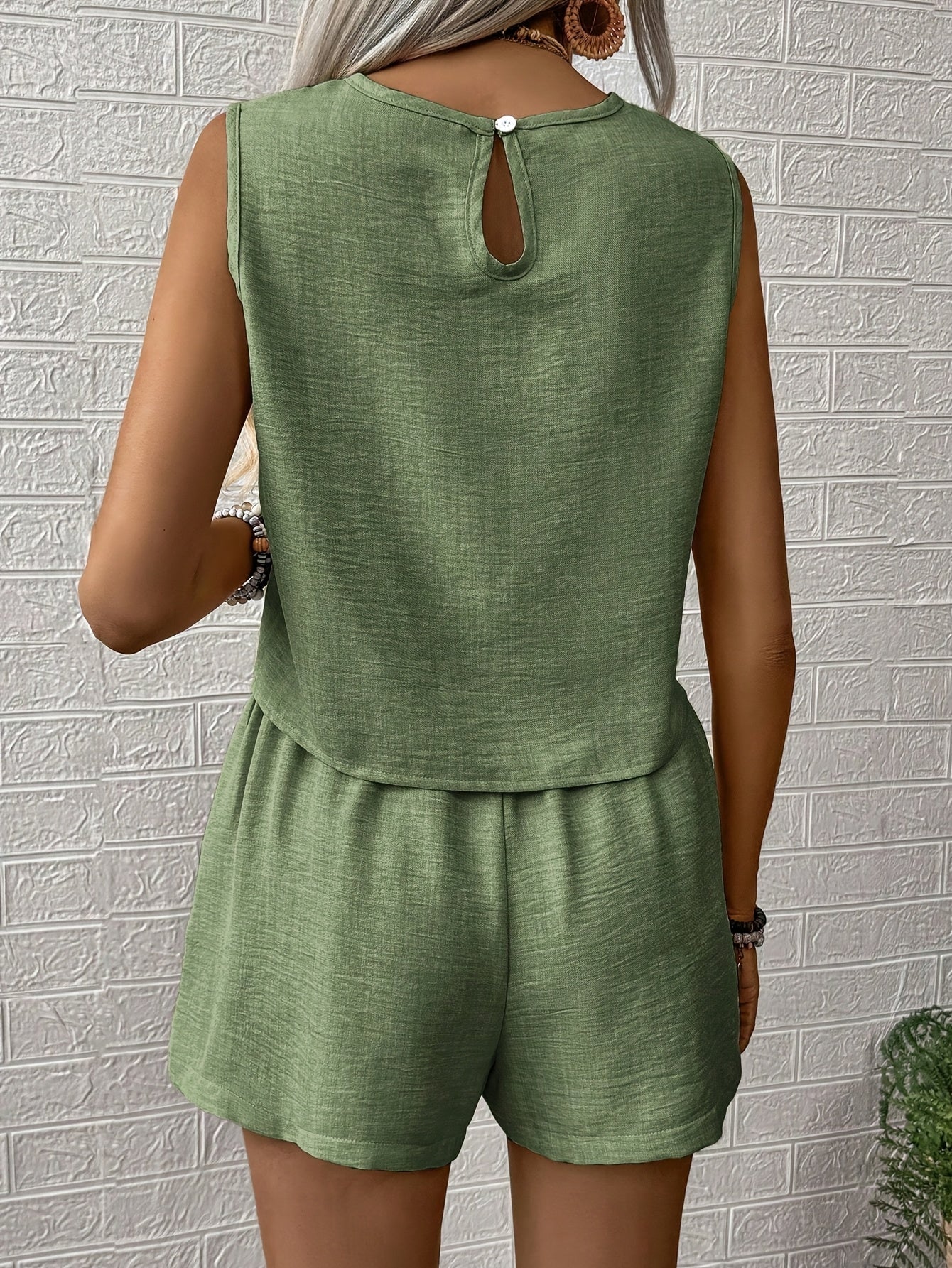 Aurellie | Ärmelloses Sommer-Set mit Rundhalsausschnitt und Relaxed Fit