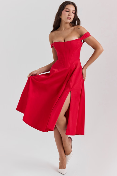 Lilia Corset | Midi Kleid