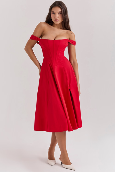 Lilia Corset | Midi Kleid