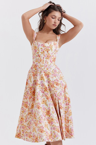 Lilia Corset | Midi Kleid