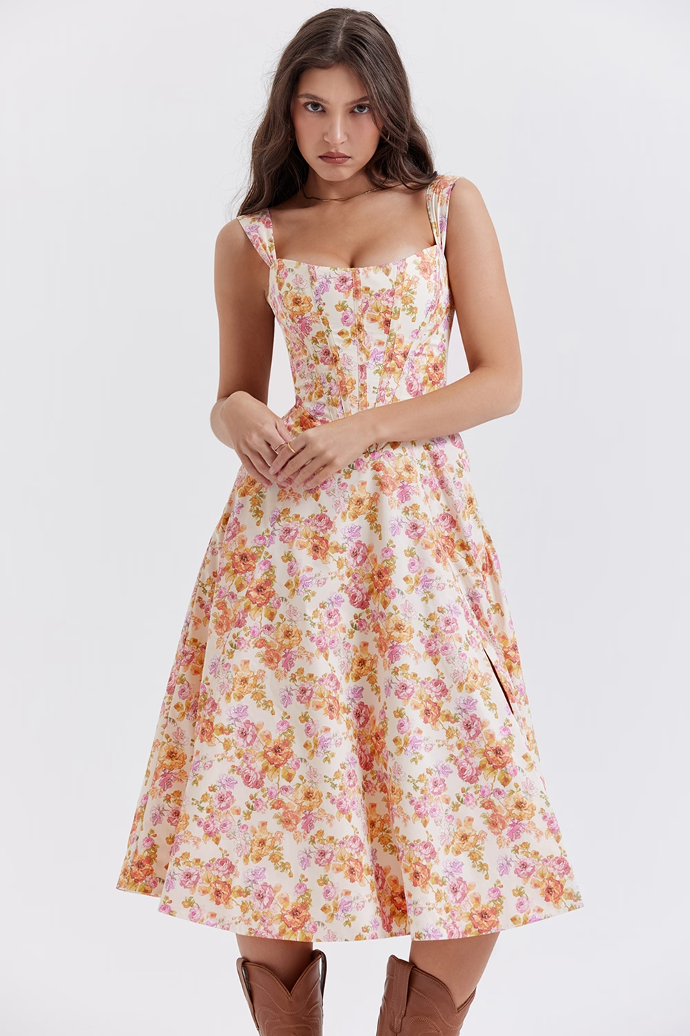Lilia Corset | Midi Kleid