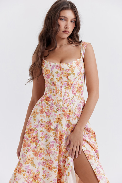 Lilia Corset | Midi Kleid
