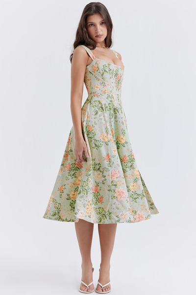 Lilia Corset | Midi Kleid