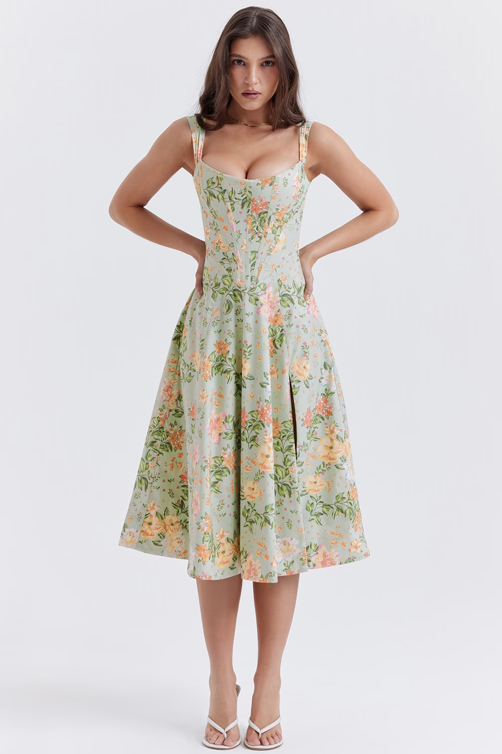 Lilia Corset | Midi Kleid