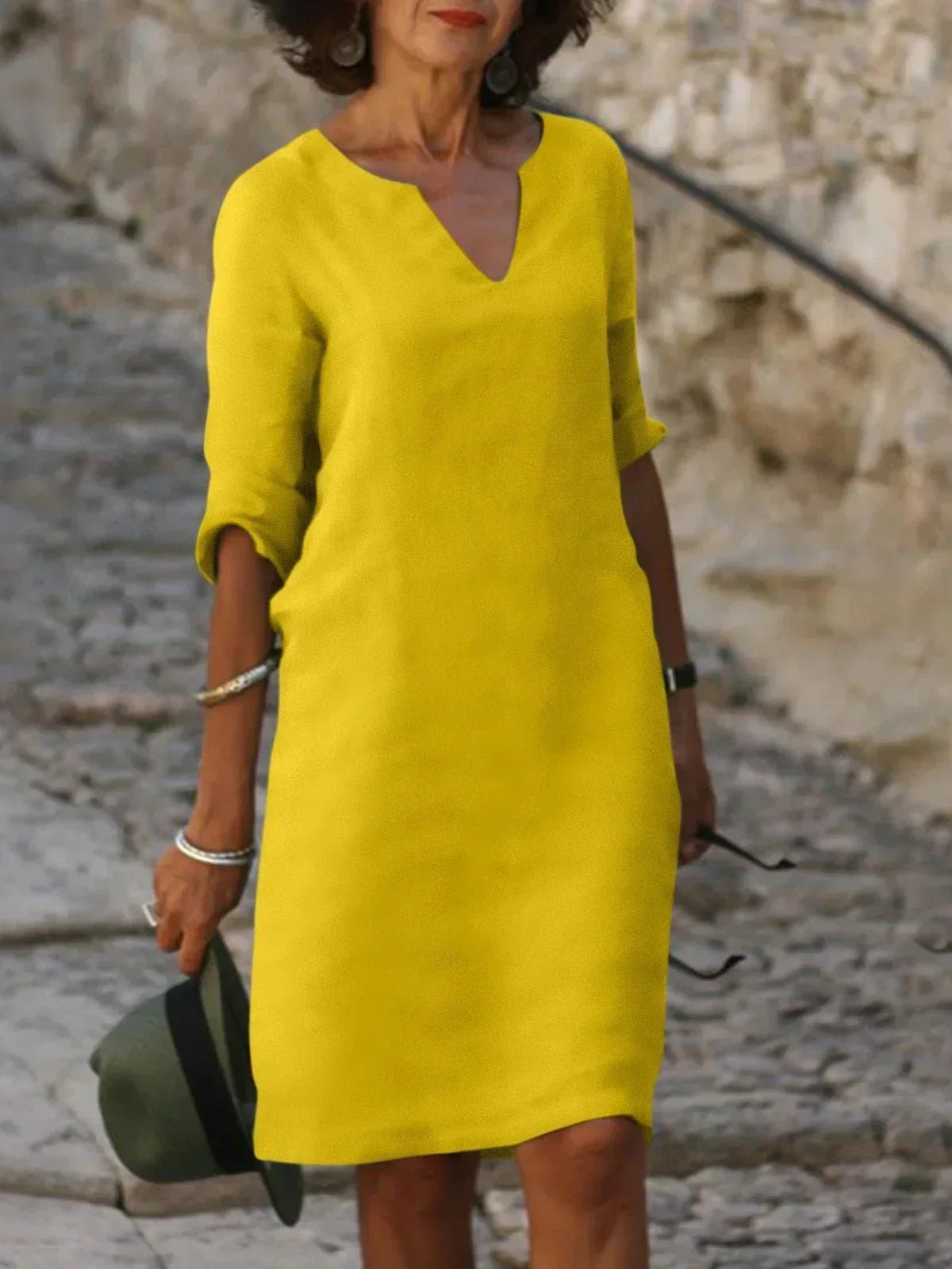 Josette™ | Elegantes Kleid mit V-Ausschnitt