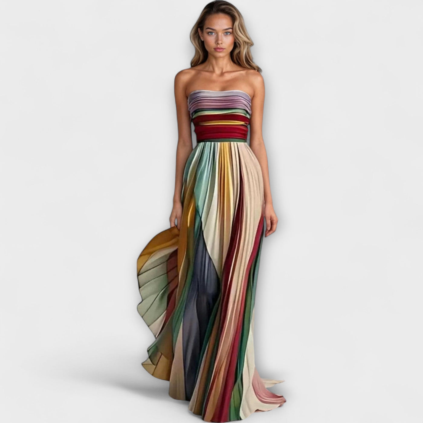 Flora™ | Ärmelloses Buntes Kleid
