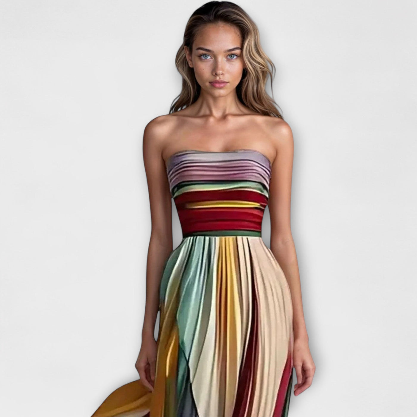 Flora™ | Ärmelloses Buntes Kleid