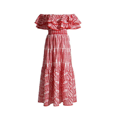 Soleia | Off-Shoulder Broderie Kleid