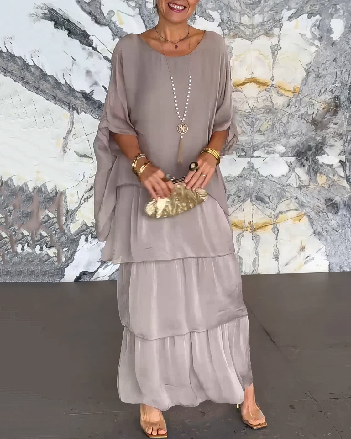 Künstlerisches Kleid mit weitem Schnitt