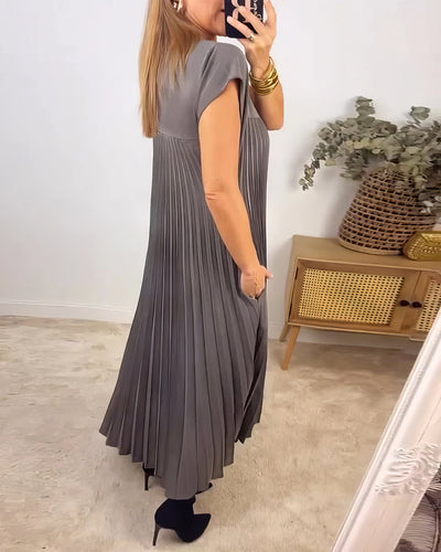 Einfaches Plissiertes Kleid ohne Ärmel
