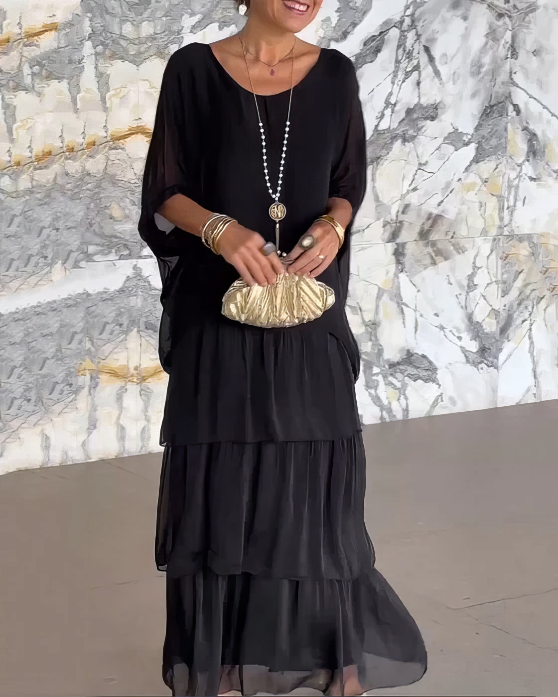 Künstlerisches Kleid mit weitem Schnitt