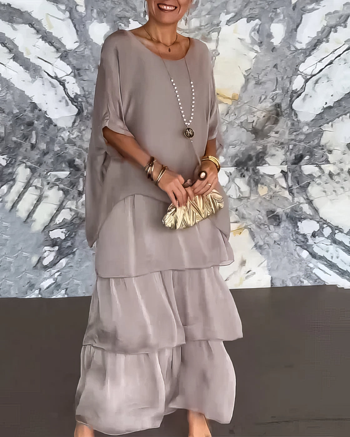 Künstlerisches Kleid mit weitem Schnitt