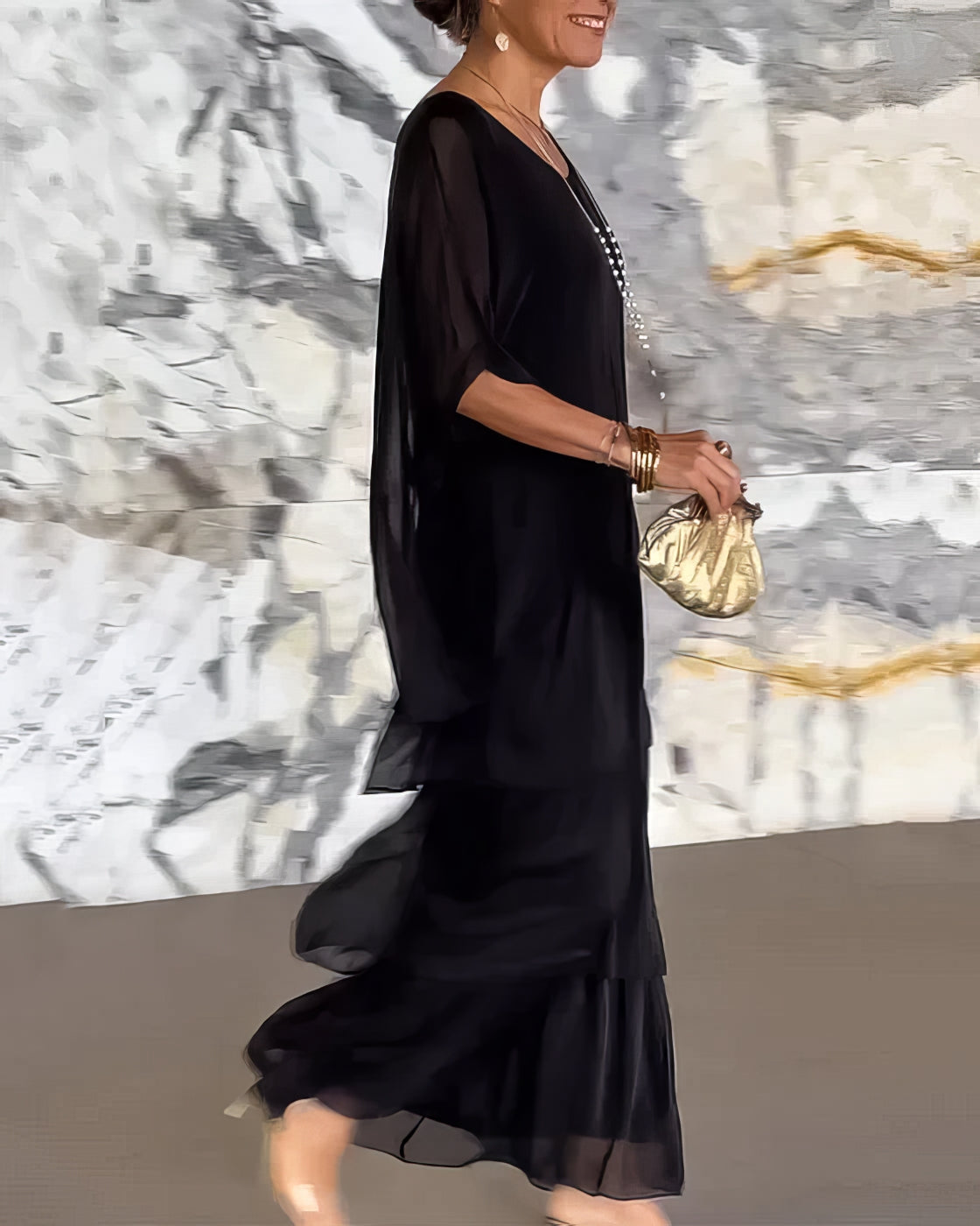 Künstlerisches Kleid mit weitem Schnitt