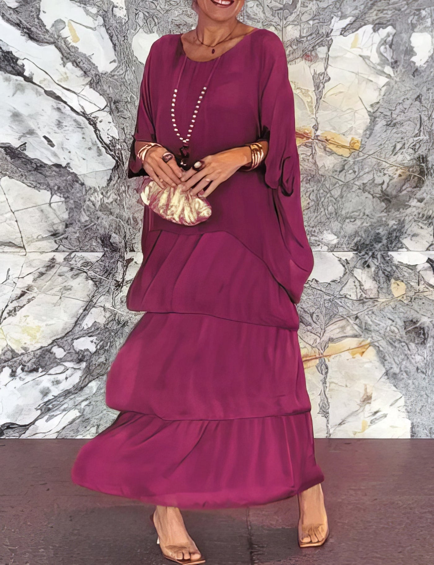 Künstlerisches Kleid mit weitem Schnitt