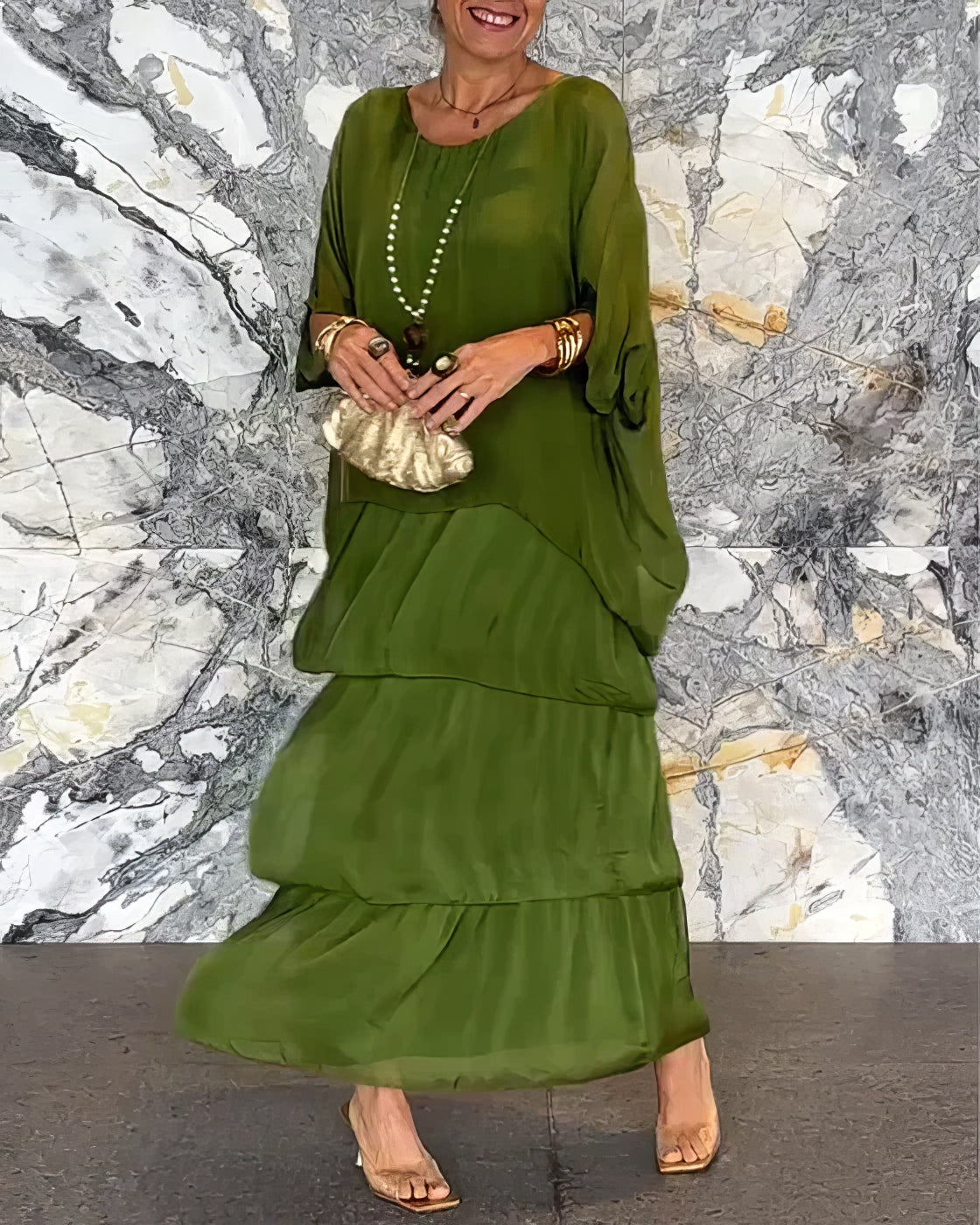Künstlerisches Kleid mit weitem Schnitt