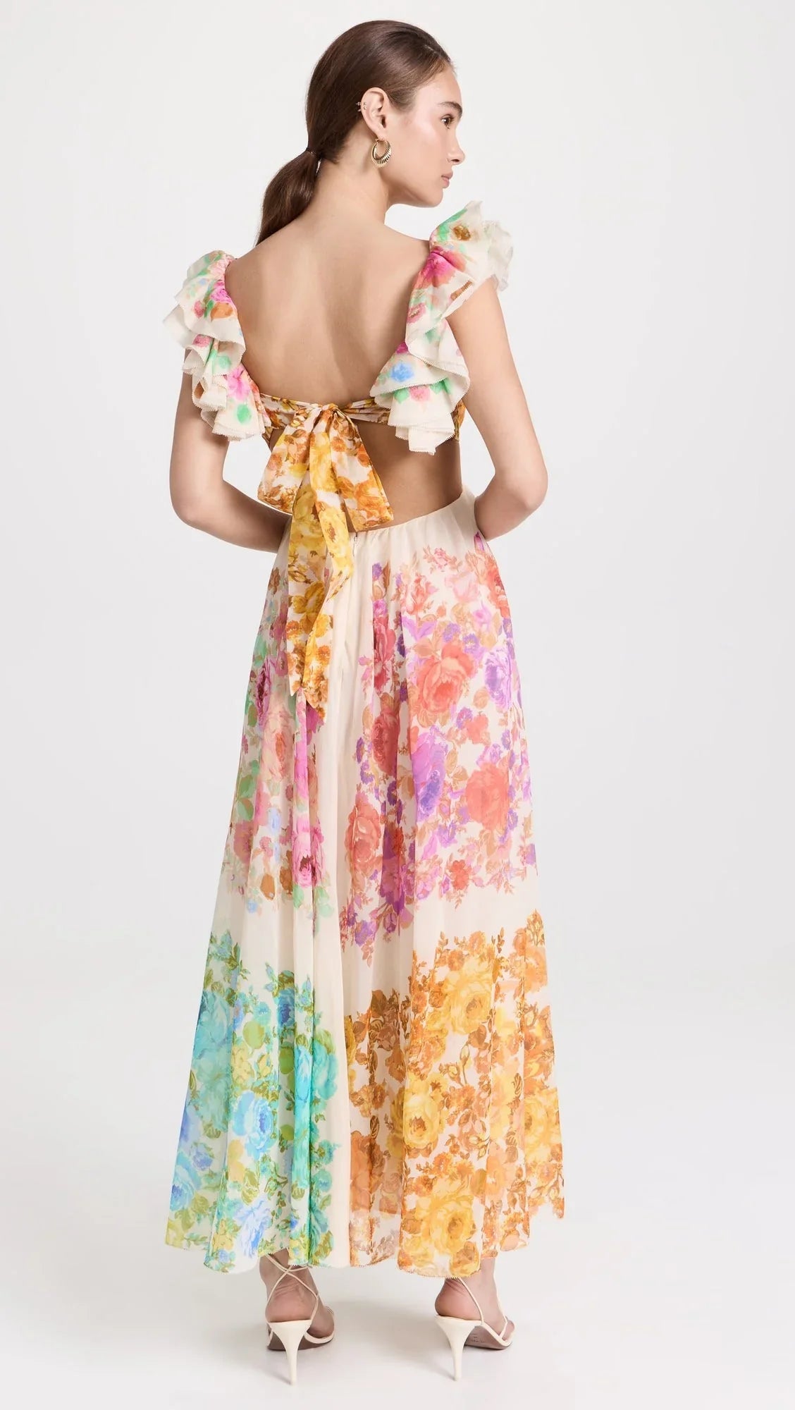 Bloomelia | Maxi Kleid mit Blumenmuster & Rüschen