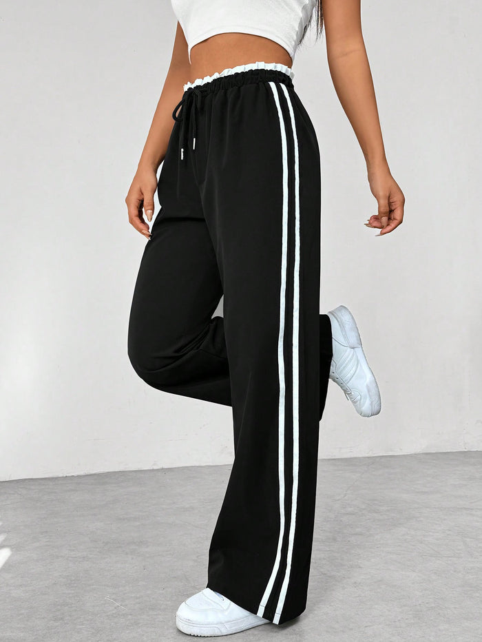 Jenna | Sportliche Hose mit Streifen & Komfortbund